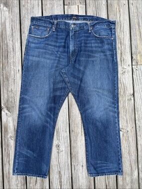 POLO RL | Heritage Dark Blue The Hampton Relaxed Fit Straight Jeans | Size 42/30